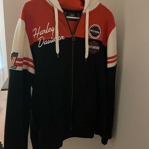 Harley Davidson Ladies hoodie. New ! Never worn. Orange and black